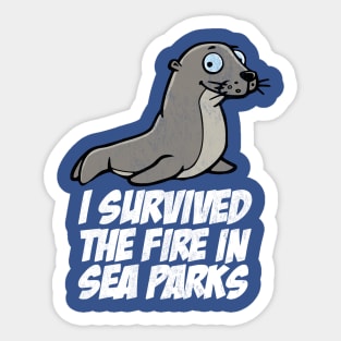 I Survived The Fire In Sea Parks - IT Crowd Sticker